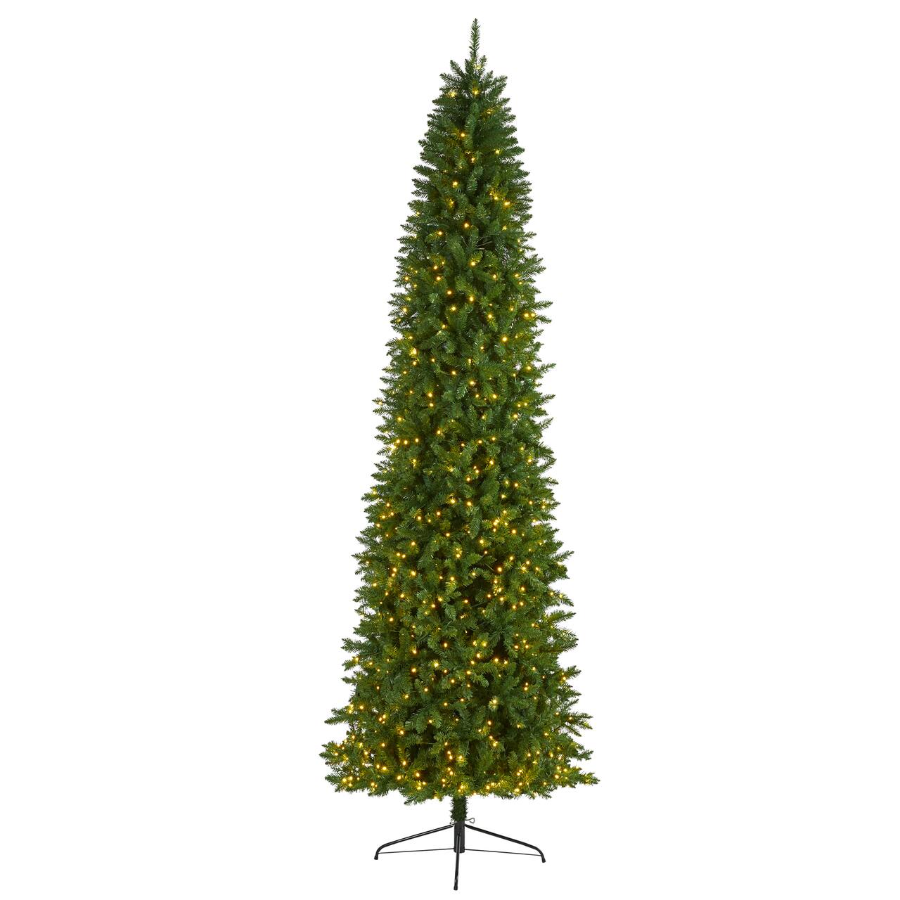 10ft. Pre-Lit Green Mountain Pine Artificial Christmas Tree, Clear LED Lights